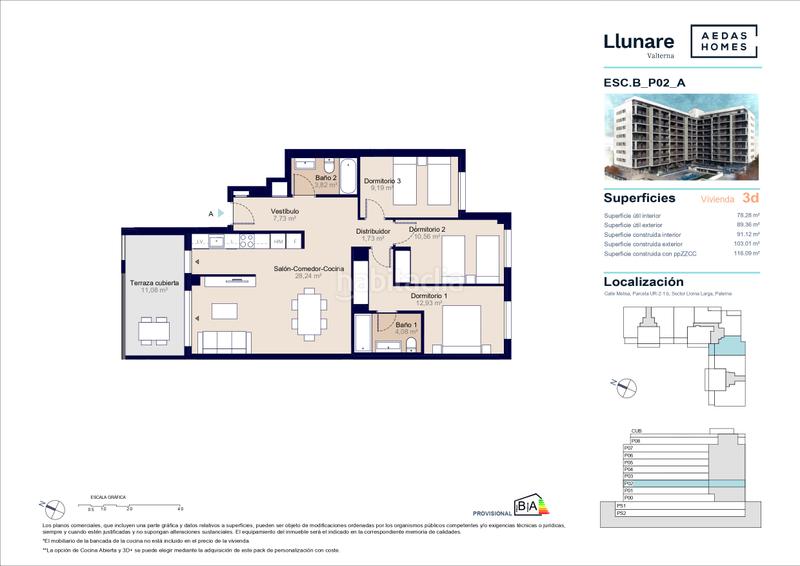 Foto ff7f29ef-902e-4885-8132-dbacdf657691. Flat 116m<sup>2</sup> with heating pool in Valterna Paterna