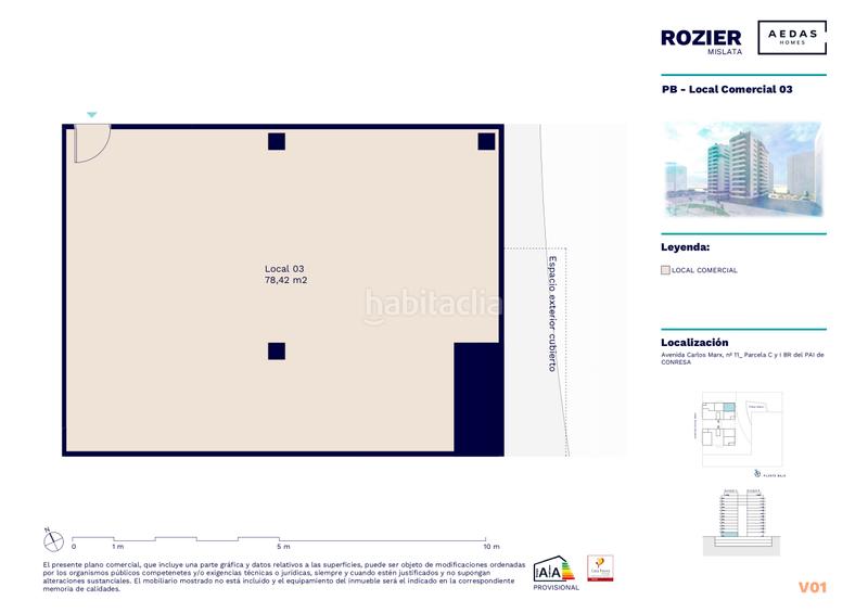 Foto cce35b85-8965-420e-a19a-57222f8d7d9a. Local commercial 78m<sup>2</sup> dans avinguda karl marx 11 dans País Valencià Mislata