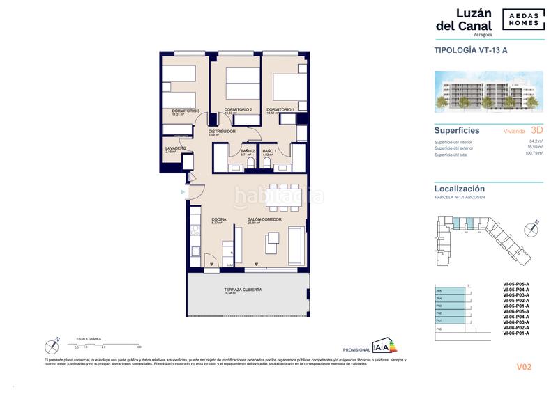 Foto f27c289f-5151-4f84-9273-a29d6f3e7b2a. Appartamento 112m<sup>2</sup> in calle los sims 34 in Arcosur Zaragoza