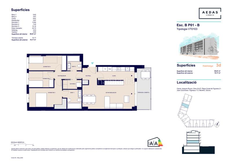 Foto 10002c91-5107-43b2-9b9a-d37d0d7bf058. Appartement 85m<sup>2</sup> dans plaça de la ciutat de figueres 2 dans Girona
