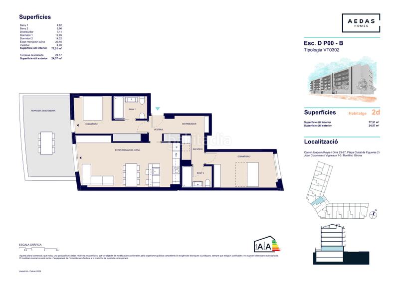 Foto 2b6c4123-0fe8-43bb-bbdf-1ec2b119ec15. Piano terra 77m<sup>2</sup> in plaça de la ciutat de figueres 2 in Girona