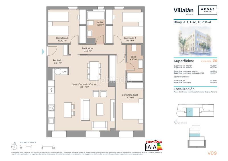 Foto e4c59477-4415-48ed-9747-cd00bec1094a. Appartement 92m<sup>2</sup> dans paseo de Almería 66 dans Centro Almería