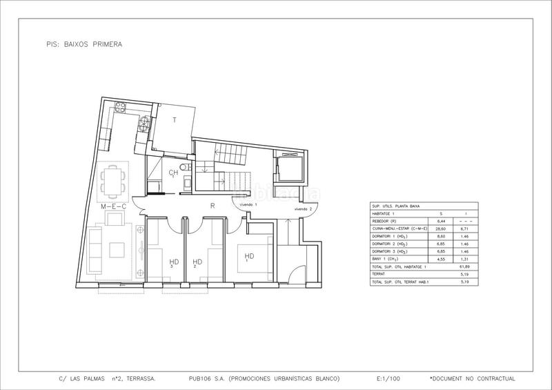 Foto b438d207-a248-4a31-9dc4-9cca9261d987. Rez-de-chaussée 86m<sup>2</sup> dans carrer de las palmas 2 dans Torre - Sana Terrassa
