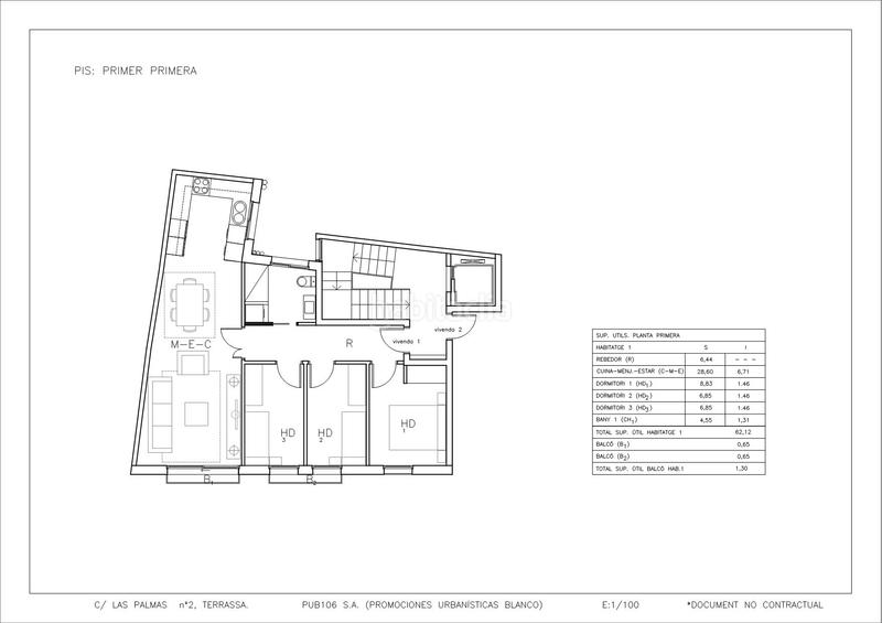 Foto 6dca72e9-8548-4904-9fc0-363d3a6e597b. Appartement 88m<sup>2</sup> dans carrer de las palmas 2 dans Torre - Sana Terrassa