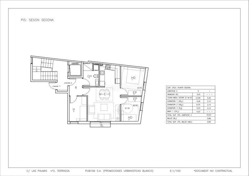 Foto 1a81a420-c0e4-4897-9d89-6863ed565c7a. Appartement 75m<sup>2</sup> dans carrer de las palmas 2 dans Torre - Sana Terrassa