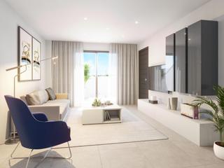 Casa a San Pedro del Pinatar. Maravilloso bungalow de 1 dormitorio con piscina, terraza y pati