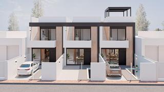 Maison jumelée à San Pedro del Pinatar. Moderno adosado de 3 habitaciónes con piscina y solarium en san