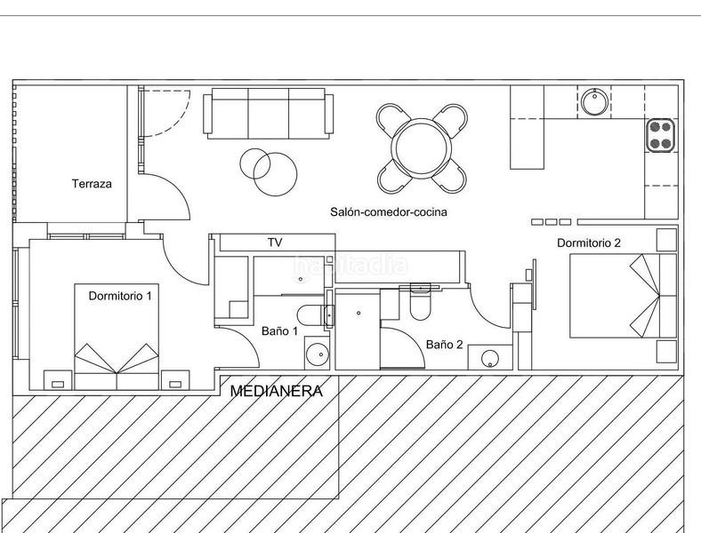 Foto fbd1b1a1-5651-4ce6-ad4e-de875f41165c. Apartamento  de 2 dormitorios en planta baja a solo 100m de la playa en Santiago de La Ribera en San Javier