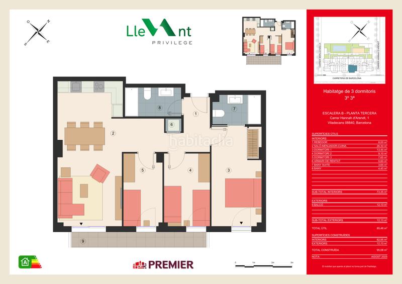 Foto c8c71bea-fa70-4ad0-9860-38abc88d10ea. Appartamento 95m<sup>2</sup> con riscaldamento parcheggio piscina in Viladecans