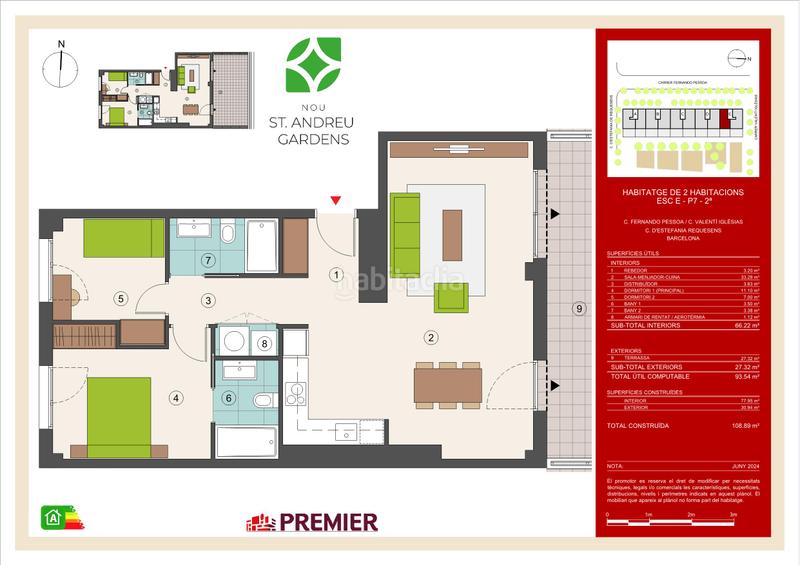 Foto ffd9d40c-eabc-4ac5-b1cb-6d63ff2121d6. Pis 109m<sup>2</sup> a carrer de fernando pessoa 20 a Sant Andreu de Palomar Barcelona