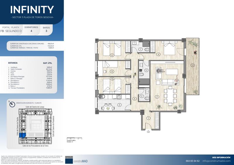 Foto 60f253d6-e456-467e-90a9-d09a805b8771. Etagenwohnung 159m<sup>2</sup> mit heizung parking pool in Sector Plaza de Toros Segovia