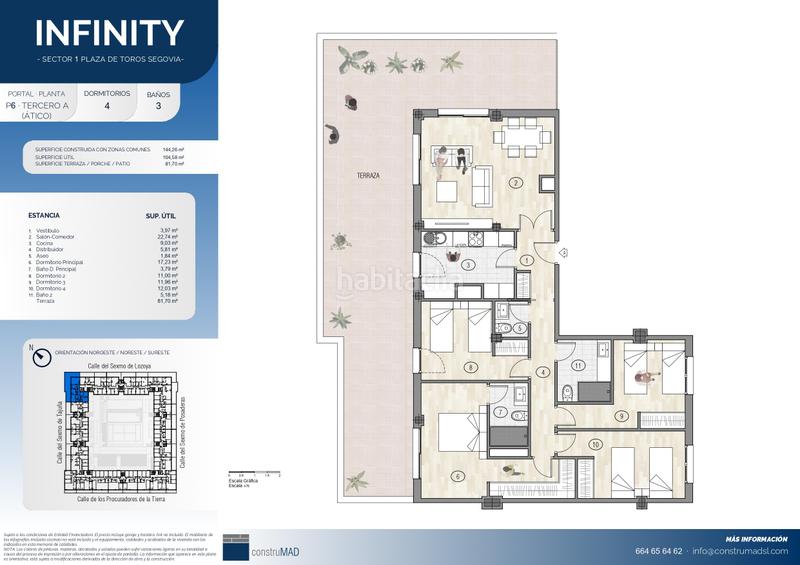 Foto 6e277c3a-1ef8-4726-8d3b-f3c1cca8a2f0. Penthouse 144m<sup>2</sup> with heating parking pool in Sector Plaza de Toros Segovia