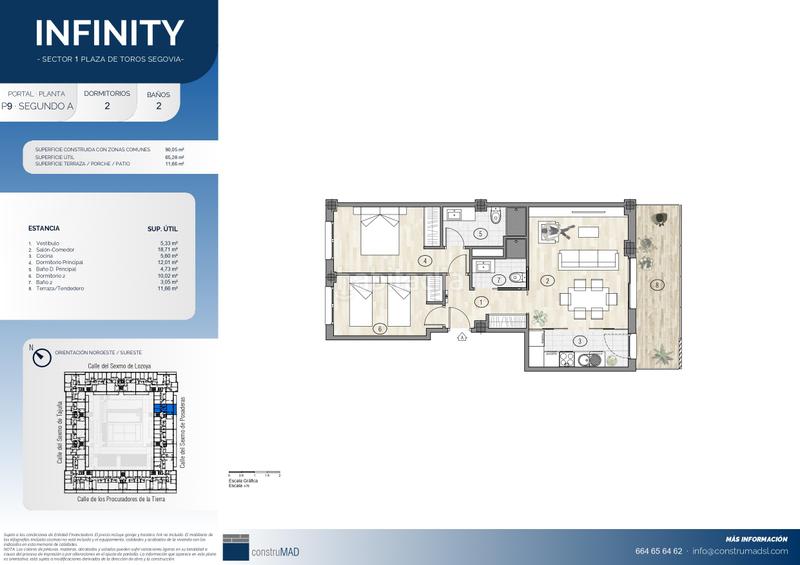 Foto 4c5f3758-20de-4f9b-ad9b-bc1c6734c9d7. Flat 90m<sup>2</sup> with heating parking pool in Sector Plaza de Toros Segovia