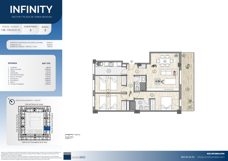 Foto f5f889ae-0dcc-4c77-af88-ff2a51752a5c. Appartement 116m<sup>2</sup> avec chauffage parking piscine dans Sector Plaza de Toros Segovia