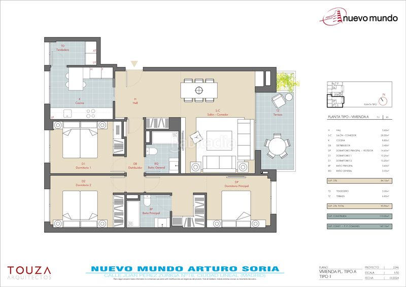 Piso 147m2 en calle de juan pérez zúñiga 18 en Concepción Madrid - Imagen 46