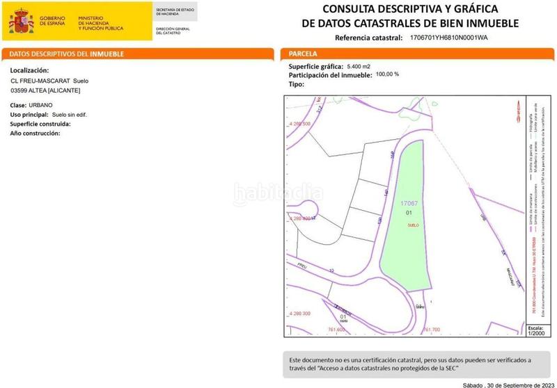 Foto f56ed346-31c1-44b9-aac5-b9320d8e6e52. Area edificabile industriale in Mascarat Altea