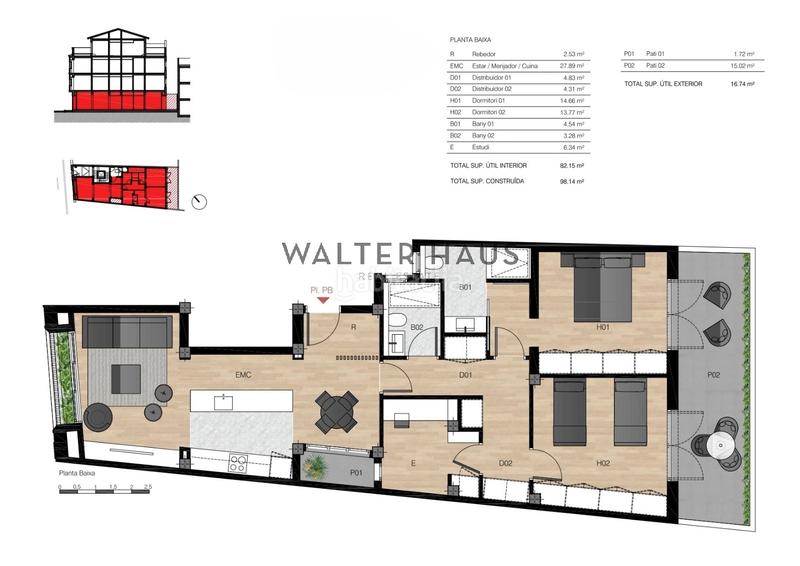 Foto f76a9b0e-d0b6-4880-800f-44a29bea9a02. Appartamento con riscaldamento in Putget - Farró Barcelona