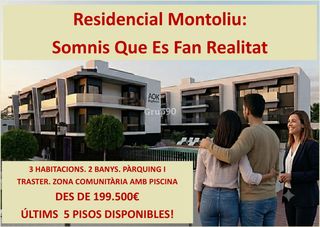 Appartement à Calle mestre tapies 1. Residencial montoliu. encantador piso 3 habitaciones. con parkin