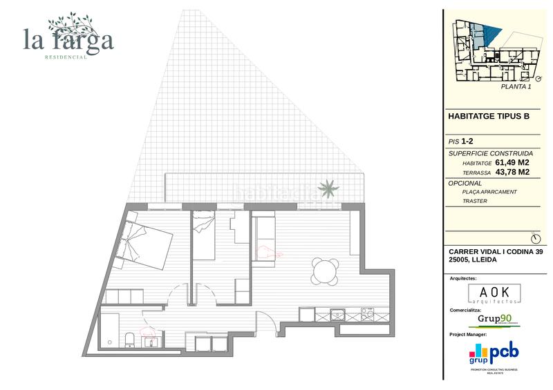 Foto 0fbf8b21-ccc9-4d05-b3e1-e3adc69b94de. Appartement 61m<sup>2</sup> dans carrer vidal i codina 39 dans Balàfia Lleida