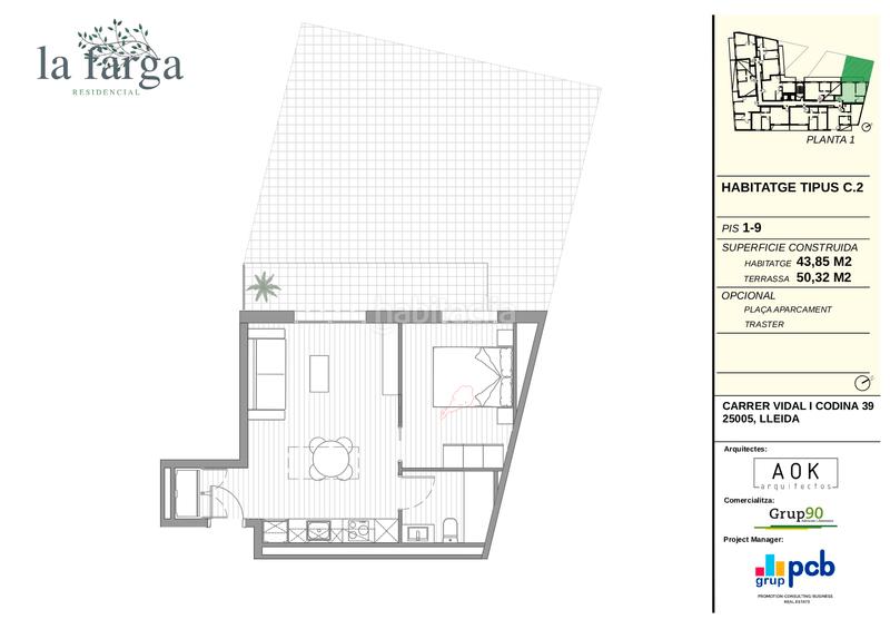 Foto 2cf1d6a8-0438-4e3d-92a1-ac219437ed6a. Apartment 43m<sup>2</sup> in carrer vidal i codina 39 in Balàfia Lleida
