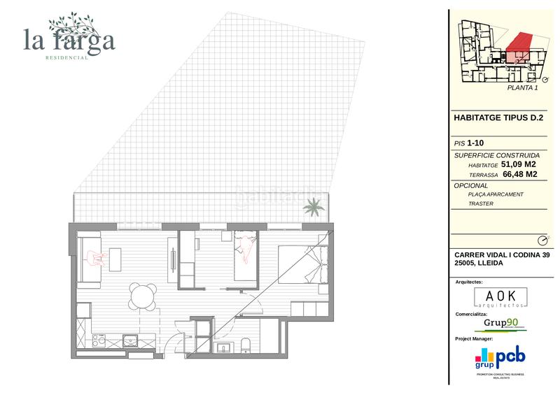 Foto bd60d481-4c64-41d5-b333-4372c9afd772. Appartement 51m<sup>2</sup> in carrer vidal i codina 39 in Balàfia Lleida