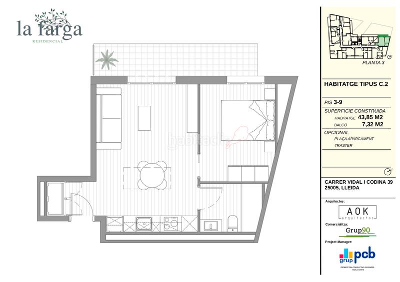 Foto 4565dc87-a27a-4a2a-86f1-26636541ea4e. Apartament 43m<sup>2</sup> a carrer vidal i codina 39 a Balàfia Lleida