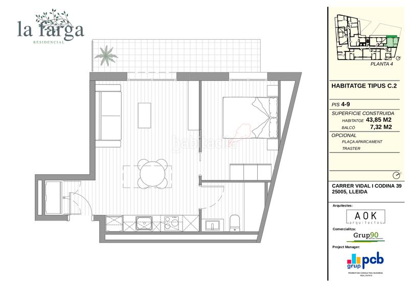 Foto b16e0283-8e41-4602-8f8c-3af981f7eeb1. Ático 43m<sup>2</sup> en carrer vidal i codina 39 en Balàfia Lleida