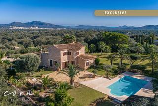 Masia a Artà Poble. Finca de piedra natural con estupendas vistas, gran piscina y pr
