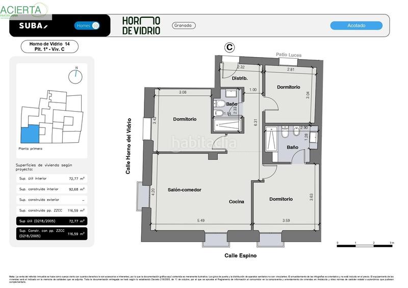 Foto b62d5d31-55a7-4e63-bf10-ec435829aaa0. Piso  de tres dormitorios, obra nueva en Barrio de Albaicín Granada