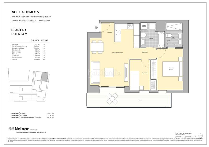 Foto d3519aac-e3c5-496f-8b19-924b3650a12f. Etagenwohnung 69m<sup>2</sup> mit heizung parking in La Plana Esplugues de Llobregat