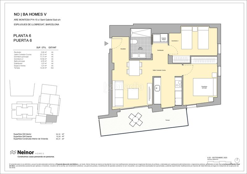 Foto 05df60de-8911-4da9-93d4-00d26b357e96. Pis 65m<sup>2</sup> amb calefacció aparcament a La Plana Esplugues de Llobregat