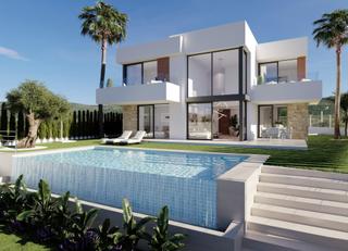 Haus in Finestrat Pueblo. Impresionante villa nueva en sierra cortina con vistas
