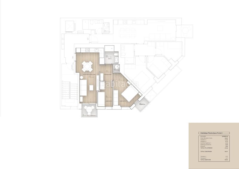 Foto ce9feb02-8d82-425c-b92b-142c03b7ff1b. Pis 58m<sup>2</sup> amb terrassa a Sagrada Família Barcelona