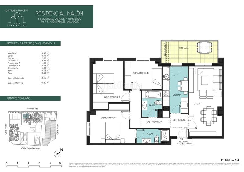 Foto ded8c172-61aa-4065-bab7-05646977c0ef. Appartamento 78m<sup>2</sup> con riscaldamento parcheggio piscina in Valladolid