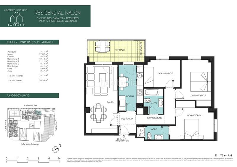 Foto 68ae86fd-8631-47c1-b683-350462a9c584. Pis 79m<sup>2</sup> amb calefacció aparcament piscina a Delicias Valladolid