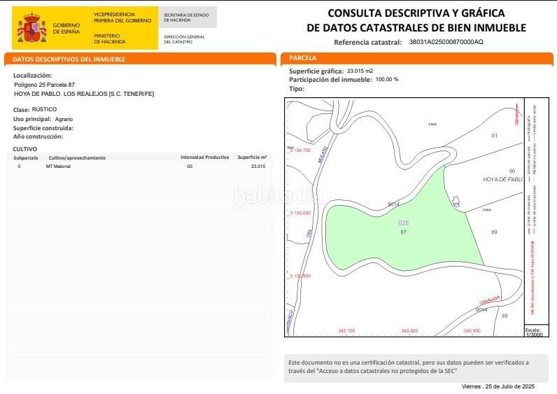 Foto bf5af804-1686-44e6-b2cc-a69ae25a31b5. Finca rústica a Palo Blanco Realejos (Los)