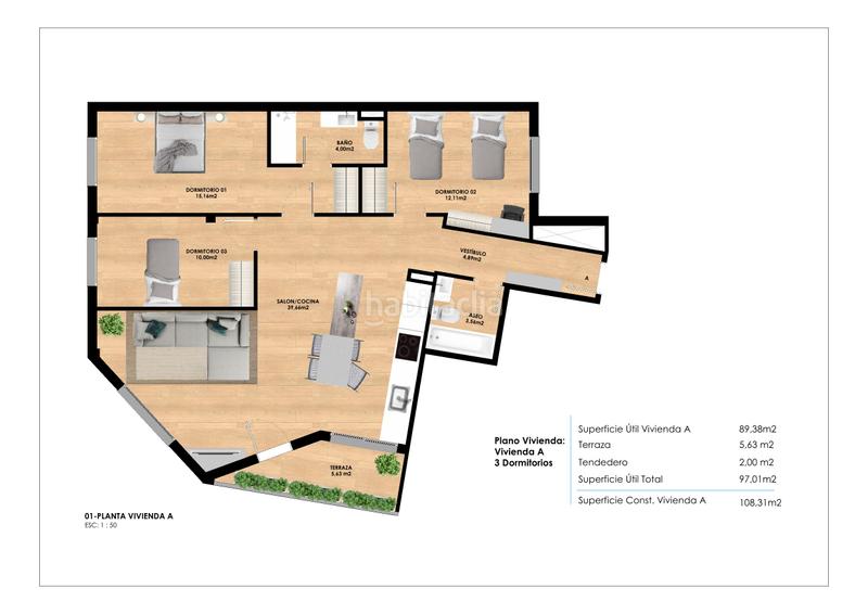 Foto b7ee00c4-3cb0-4f0a-865e-fdc917097860. Appartement 108m<sup>2</sup> dans travesía eladia baylina 13 dans Centro Ponferrada