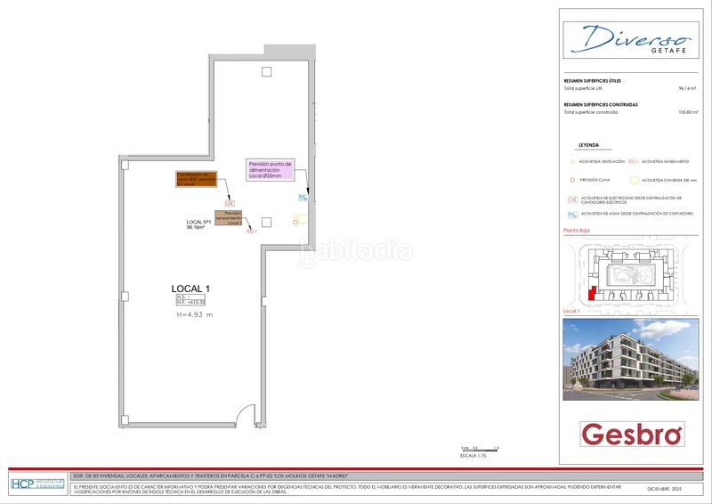 Foto c6a559f6-3ed1-465b-a168-b8f4eb4f4e28. Local comercial 105m<sup>2</sup> a Los Molinos Getafe