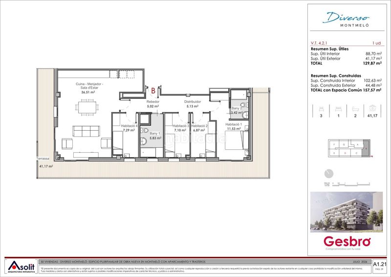 Foto 632356ad-686a-4978-9d15-65d56bb45b69. Penthouse 157m<sup>2</sup> in carrer primer de maig 22 in Montmeló
