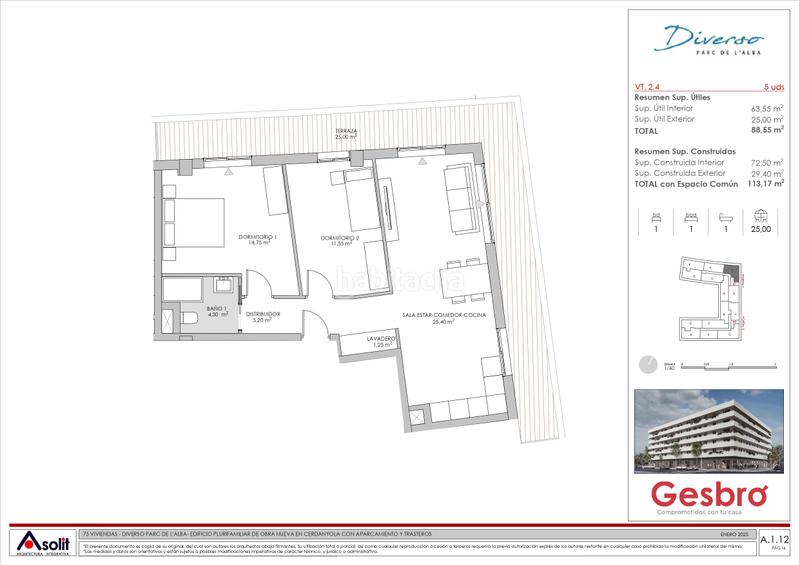 Foto f237096f-9778-40b4-a95c-b64f228fa1a8. Flat 113m<sup>2</sup> with pool in Serraparera Cerdanyola del Vallès