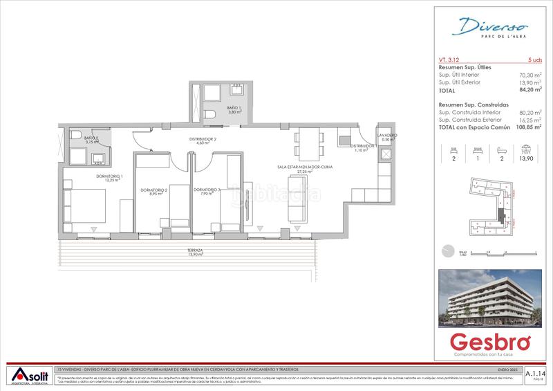 Foto c7963d0b-5dda-49ce-98a0-d94f726718f1. Flat 108m<sup>2</sup> with pool in Serraparera Cerdanyola del Vallès