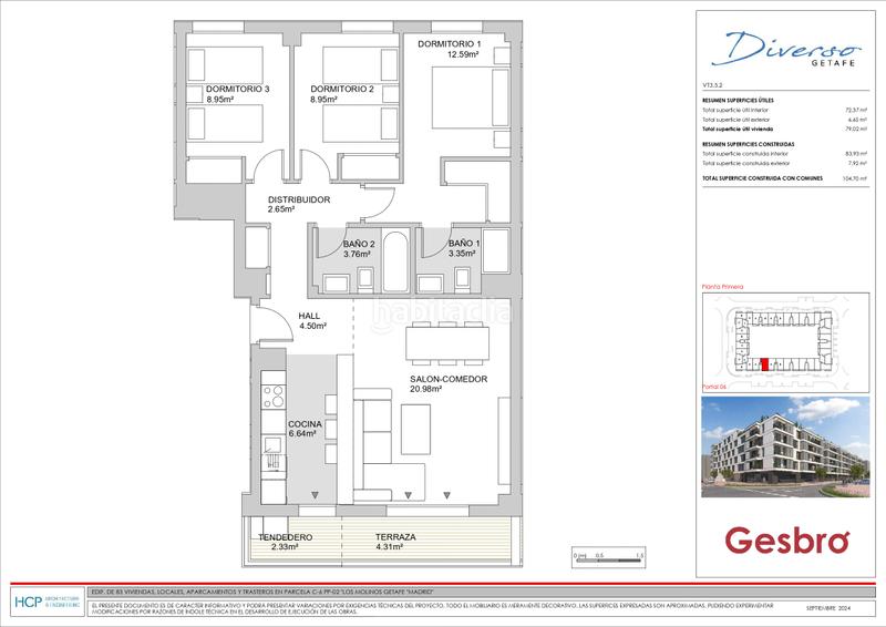 Foto 8b9502e1-2f7e-45f2-b6da-1bd5f90b890b. Piso 104m<sup>2</sup> en Los Molinos Getafe