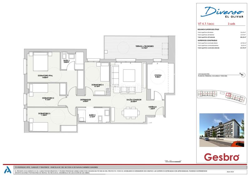 Foto 94d29342-c183-4347-9614-b96ac51738d7. Piso 123m<sup>2</sup> en El Pijorro Navalcarnero