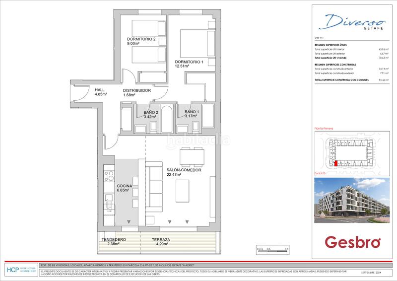 Foto f16d8427-087c-47ca-b1d1-8d47168c4810. Appartamento 93m<sup>2</sup> con piscina in Los Molinos Getafe