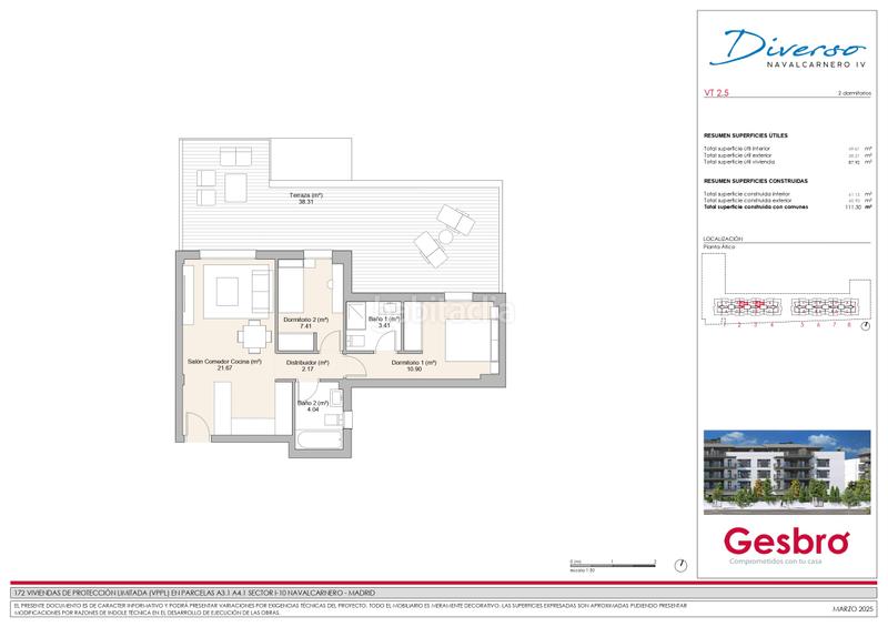 Foto 766e7eaf-8900-457d-86b5-1ee80b850c00. Attico 111m<sup>2</sup> con piscina in La Dehesa - El Pinar Navalcarnero