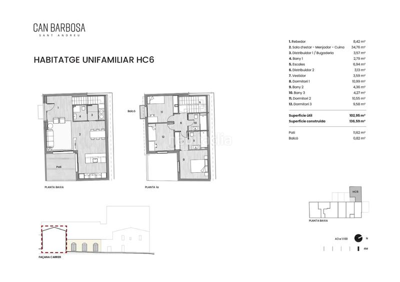 Foto a86ae1f1-265a-4bab-a8bd-adc5a07fcdcc. Casa adossada 136m<sup>2</sup> a carrer de pons i gallarza 10 a Sant Andreu de Palomar Barcelona
