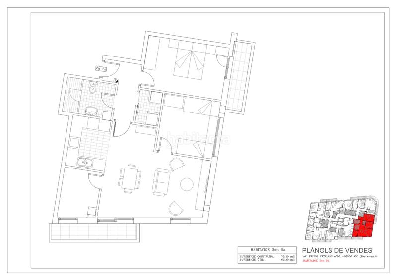 Foto 542941c8-4a00-4e37-abb4-5f11a93767e6. Appartamento 75m<sup>2</sup> in avinguda dels països catalans 86 in Vic