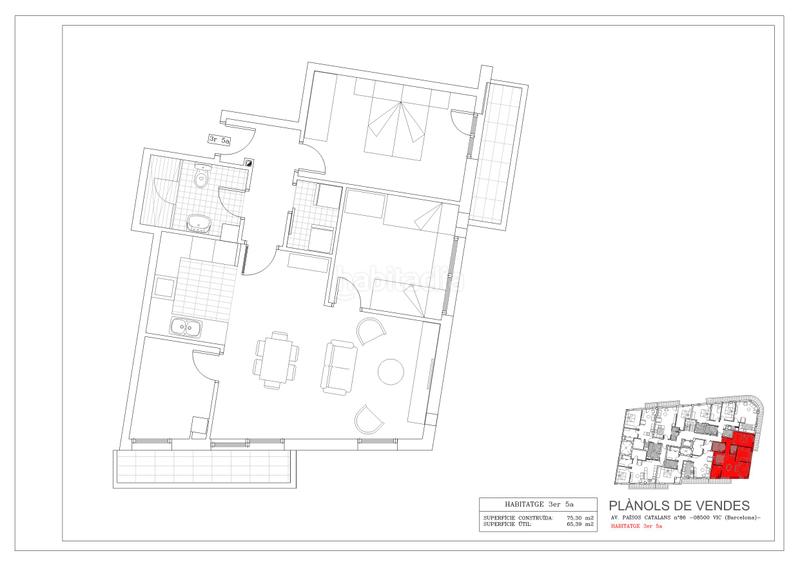 Foto 7a5eb903-3d64-4fa3-8874-1ac822bddfa2. Flat 75m<sup>2</sup> in avinguda dels països catalans 86 in Estadi-Santa Anna Vic