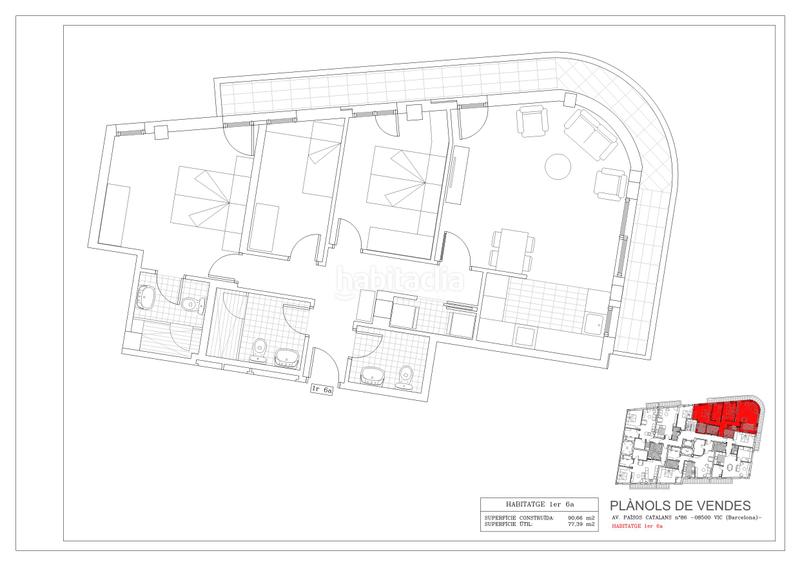 Foto 6844e16e-2c43-41cc-81e2-902fe0f8a9bf. Appartement 90m<sup>2</sup> dans avinguda dels països catalans 86 dans Vic