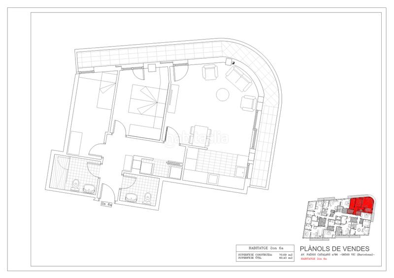 Foto 07d95d40-96c6-4692-b1bb-e247af6d3cf2. Appartamento 70m<sup>2</sup> in avinguda dels països catalans 86 in Vic